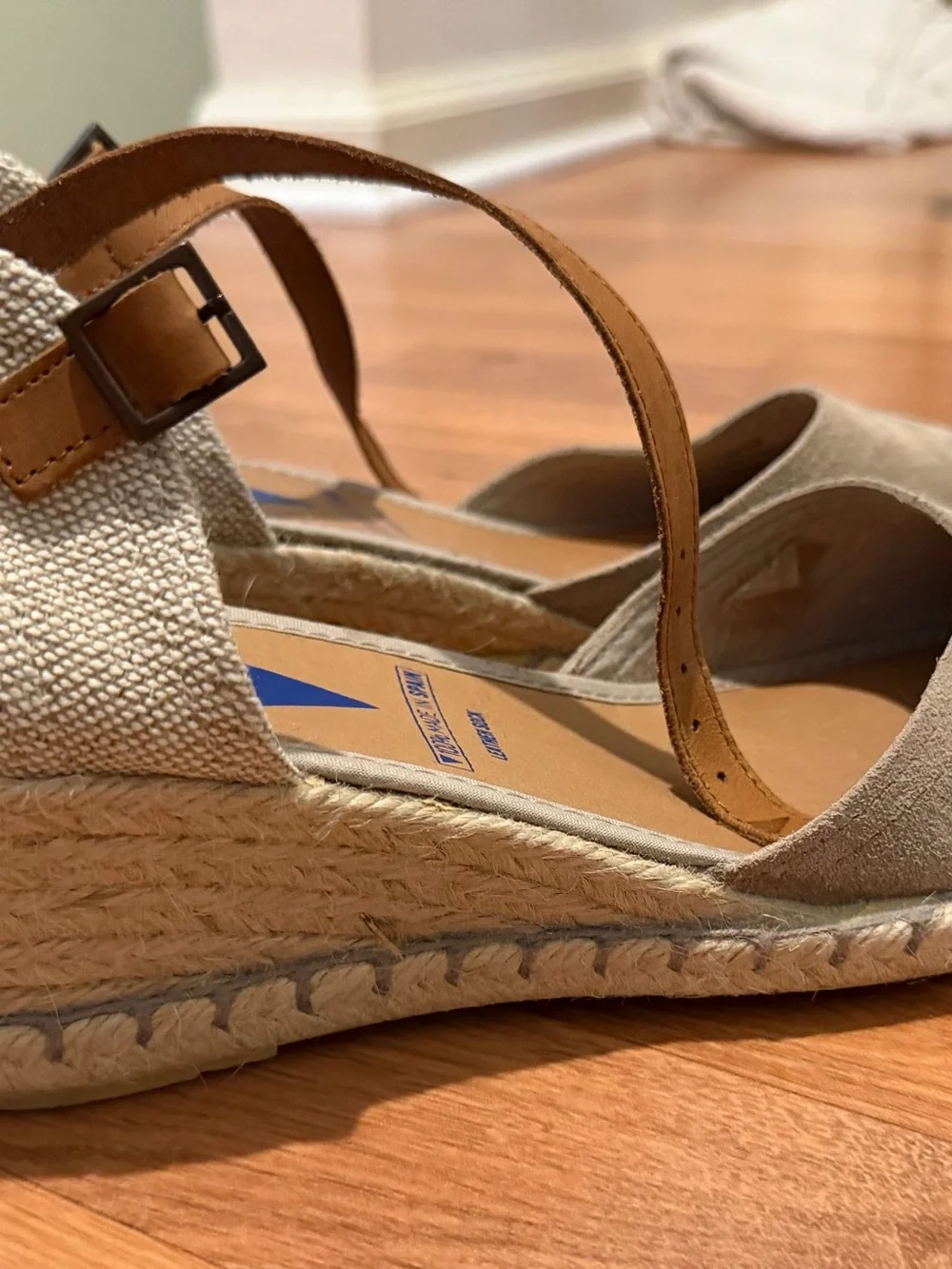 Women's Beige Espadrille Slingback Wedges